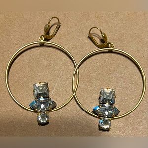 Clear crystal Swarovski crystal hoops